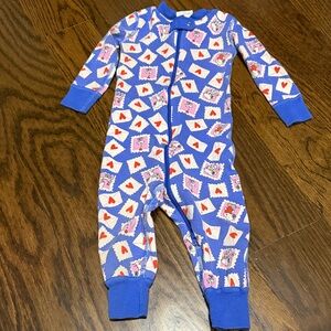 Hanna Andersson Blue and Red baby Pajamas